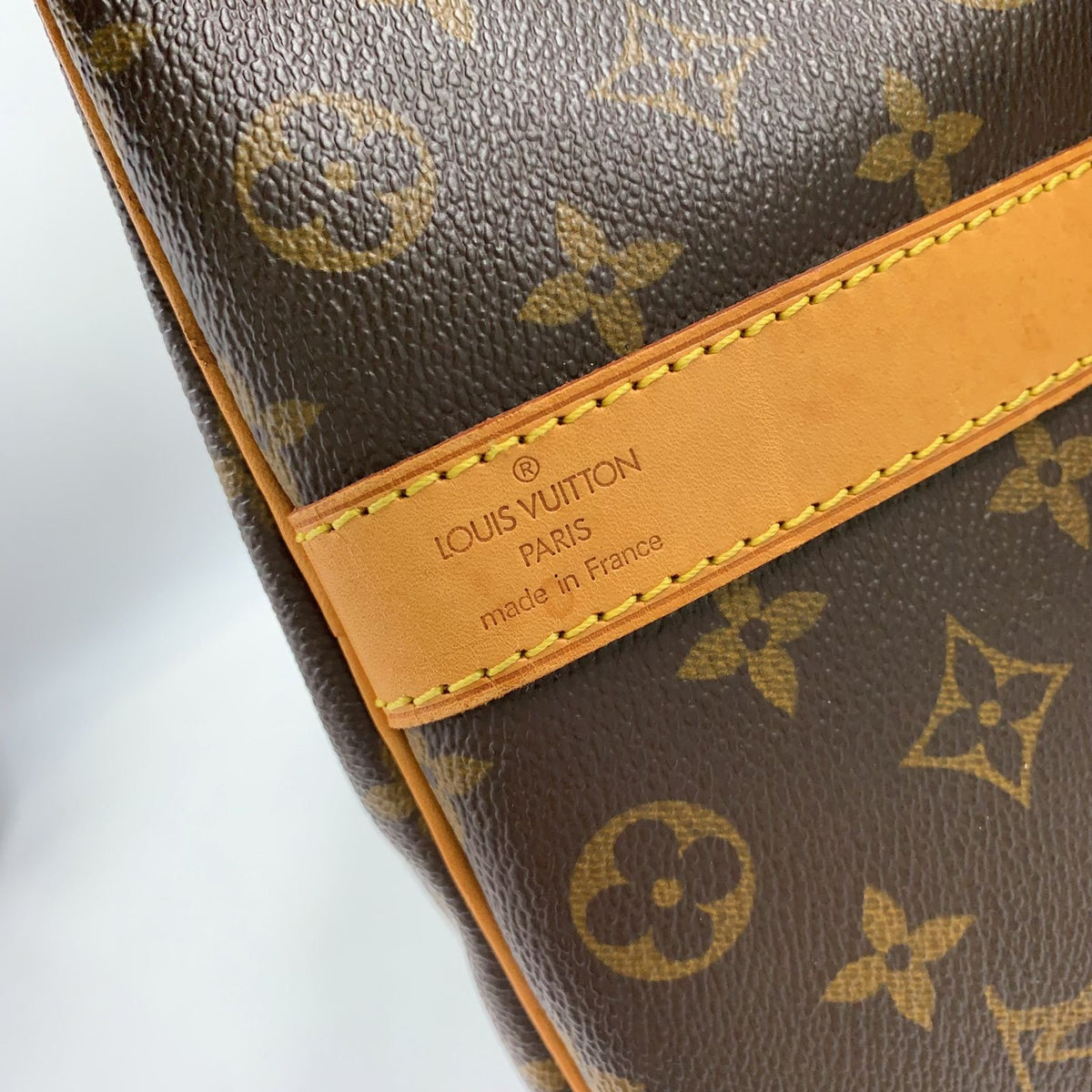 Louis Vuitton Keepall Bandouliere 50 Monogram Leather Brown Light Boston Bag — view 4