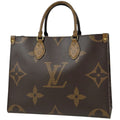 Louis Vuitton On The Go MM Tote Bag 2-Way Monogram Reverse Brown