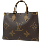 Louis Vuitton On The Go MM Tote Bag 2-Way Monogram Reverse Brown