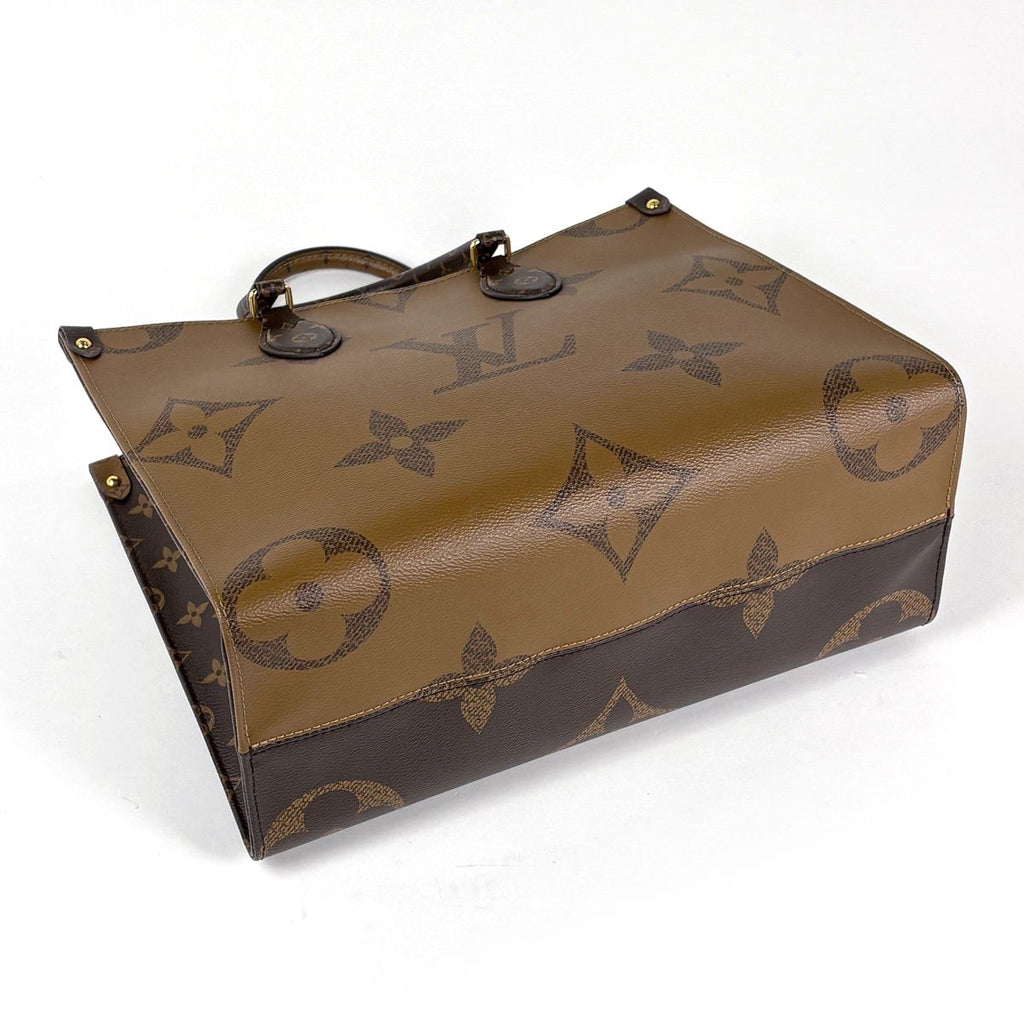 Louis Vuitton On The Go MM Tote Bag 2-Way Monogram Reverse Brown — view 2