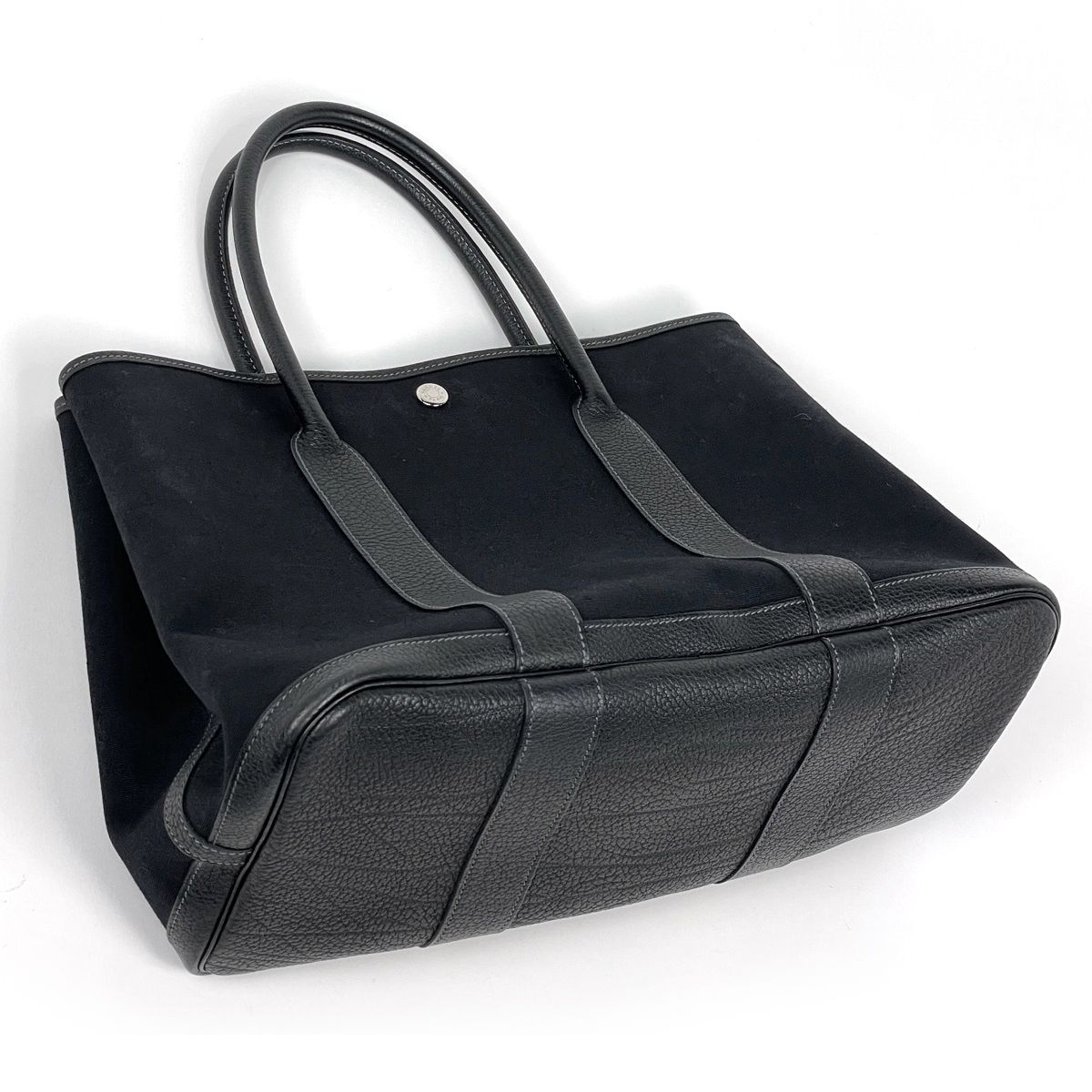 Hermes Tote Bag Garden Party PM Toile Officier Black — view 2