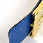 Hermes Belt Hose Buckle Reversible Courchevel Blue Yellow — view 3