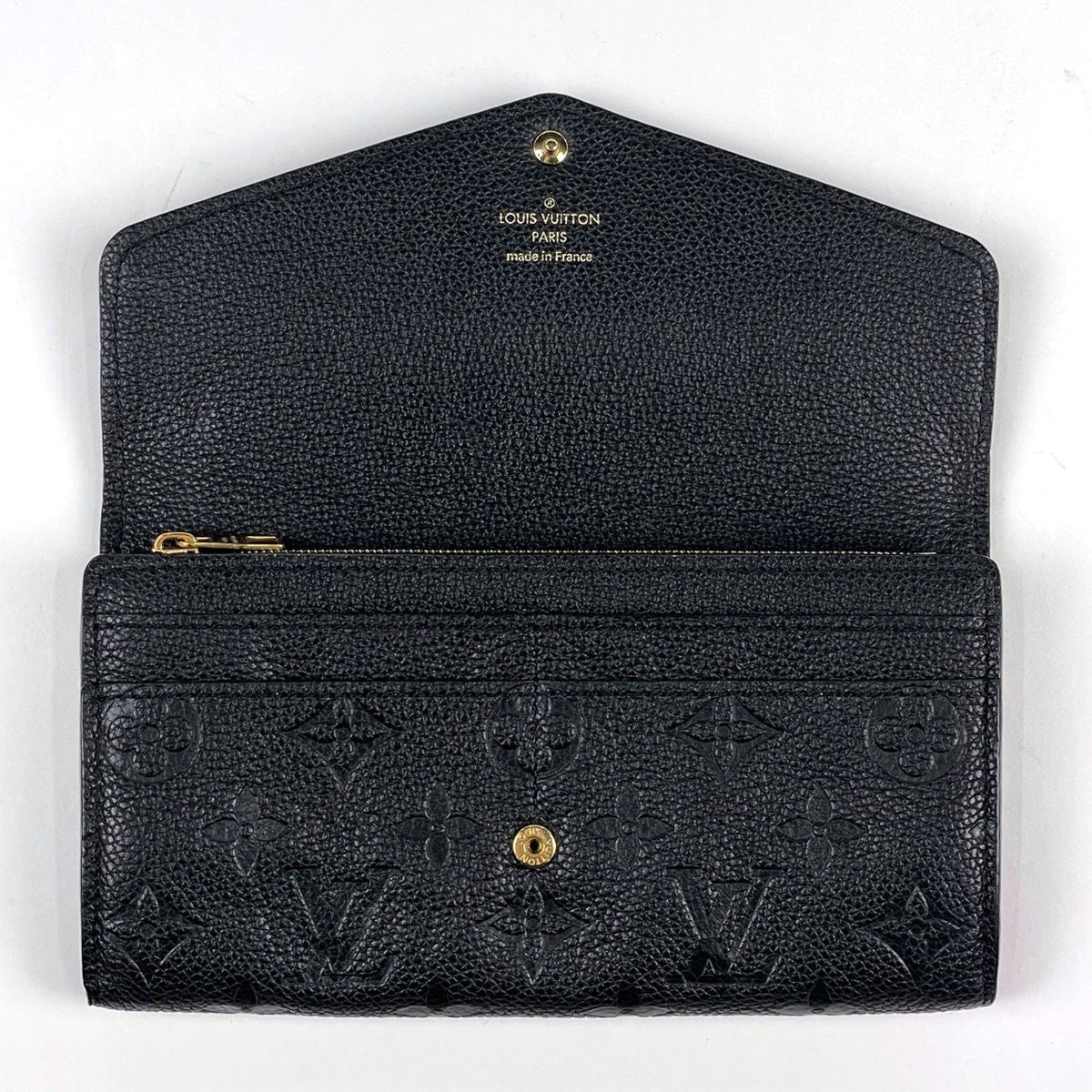Louis Vuitton Portefeuille Sarah Wallet Bifold Monogram Empreinte Noir — view 7