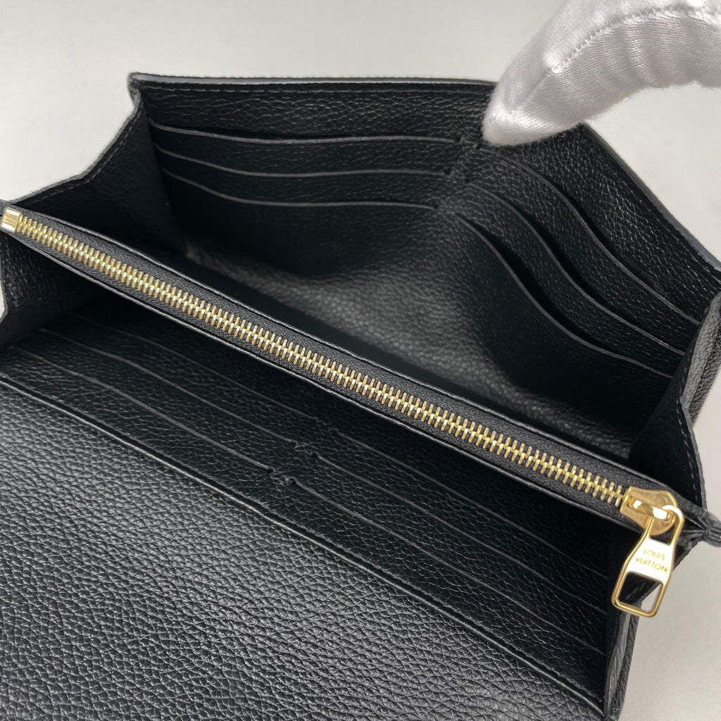 Louis Vuitton Portefeuille Sarah Wallet Bifold Monogram Empreinte Noir — view 5