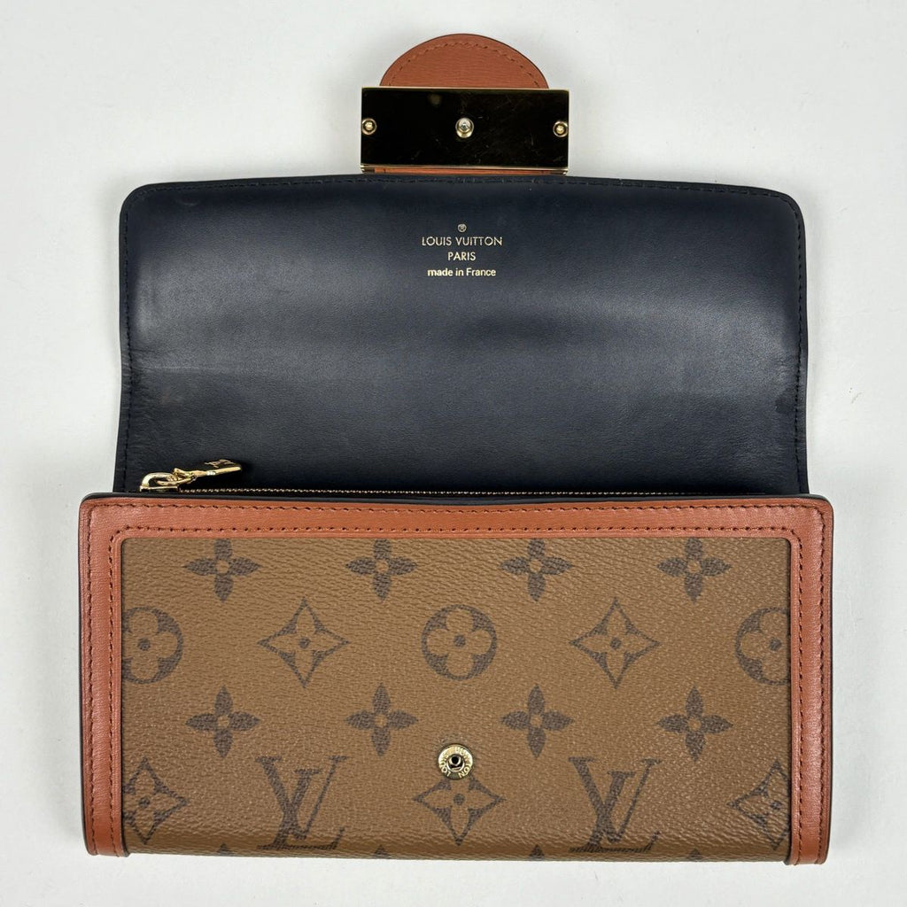 Louis Vuitton Portefeuille Sarah Dauphine Wallet Monogram Reverse Brown — view 7