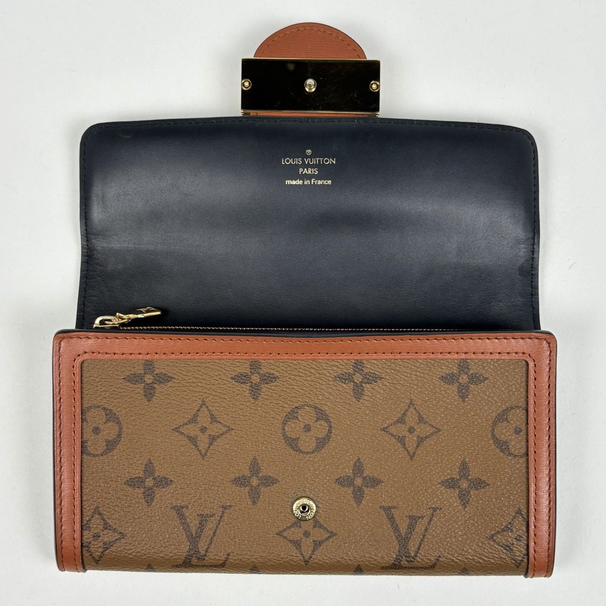 Louis Vuitton Portefeuille Sarah Dauphine Wallet Monogram Reverse Brown — view 7