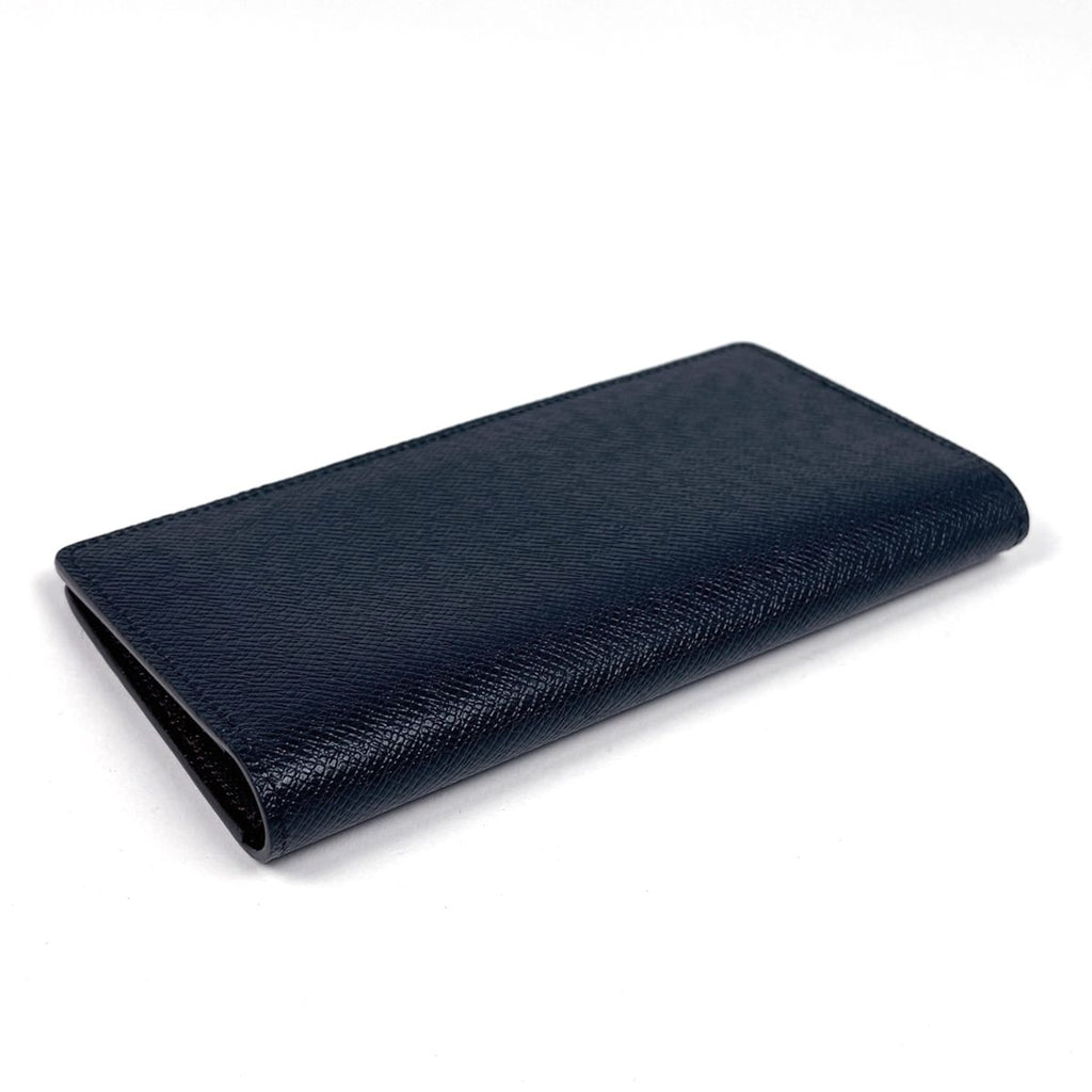 Louis Vuitton Portefeuille Brazza NM Wallet Bicolor Taiga Navy Bordeaux — view 2