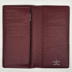 Louis Vuitton Portefeuille Brazza NM Wallet Bicolor Taiga Navy Bordeaux — view 6