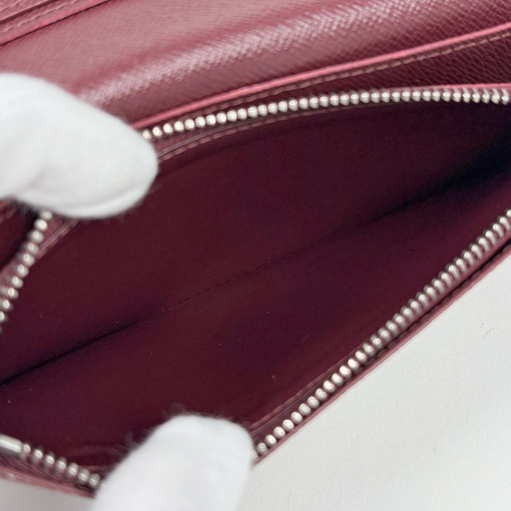 Louis Vuitton Portefeuille Brazza NM Wallet Bicolor Taiga Navy Bordeaux — view 5