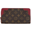 Louis Vuitton Zippy Wallet Retiro Round Zip Monogram Brown Cerise