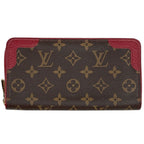 Louis Vuitton Zippy Wallet Retiro Round Zip Monogram Brown Cerise