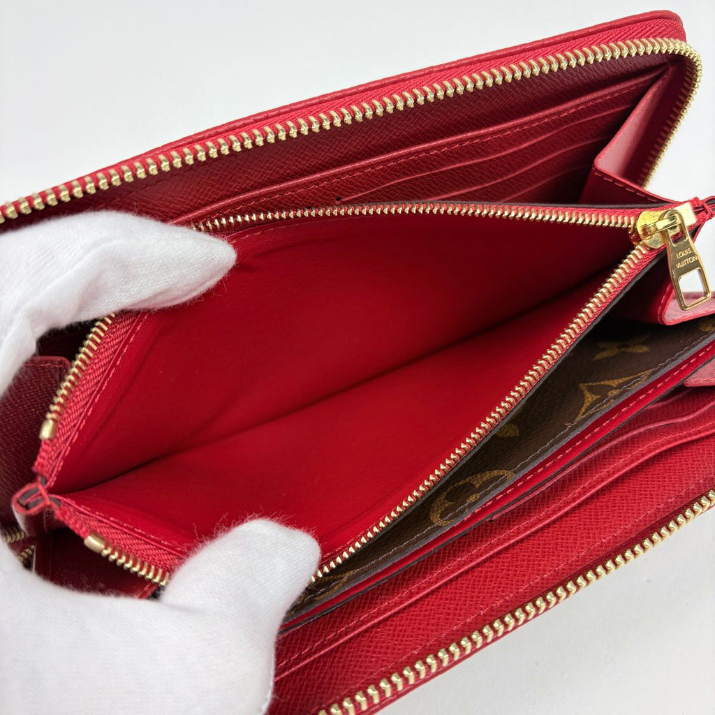 Louis Vuitton Zippy Wallet Retiro Round Zip Monogram Brown Cerise — view 5