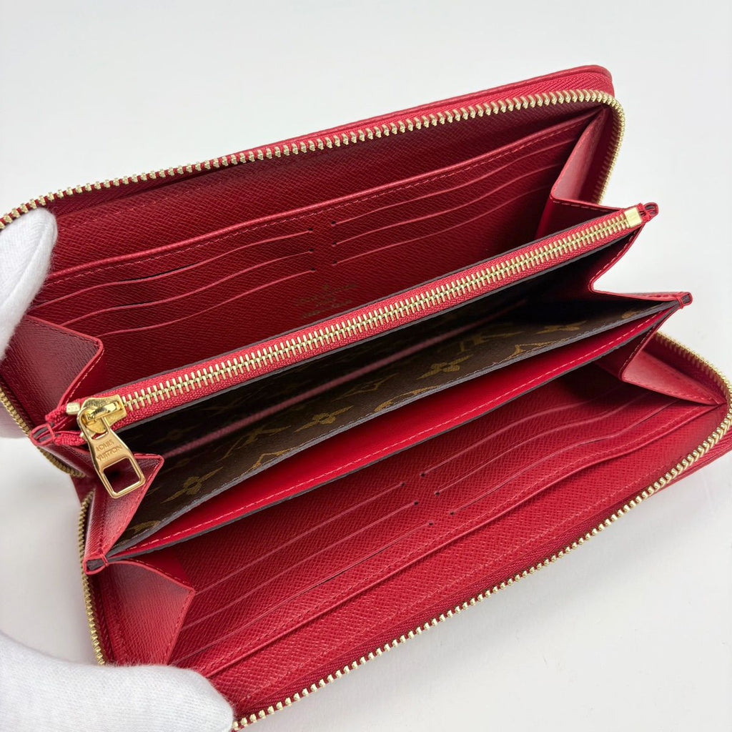 Louis Vuitton Zippy Wallet Retiro Round Zip Monogram Brown Cerise — view 4
