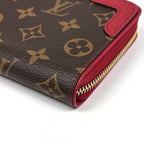 Louis Vuitton Zippy Wallet Retiro Round Zip Monogram Brown Cerise — view 3