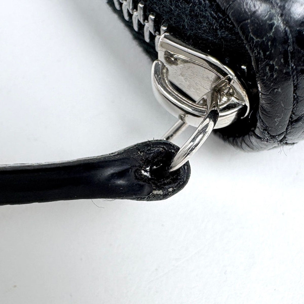 Chanel Wallet CC Logo Zip Around Caviar Leather Black — view 5