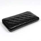 Chanel Wallet CC Logo Zip Around Caviar Leather Black — view 2