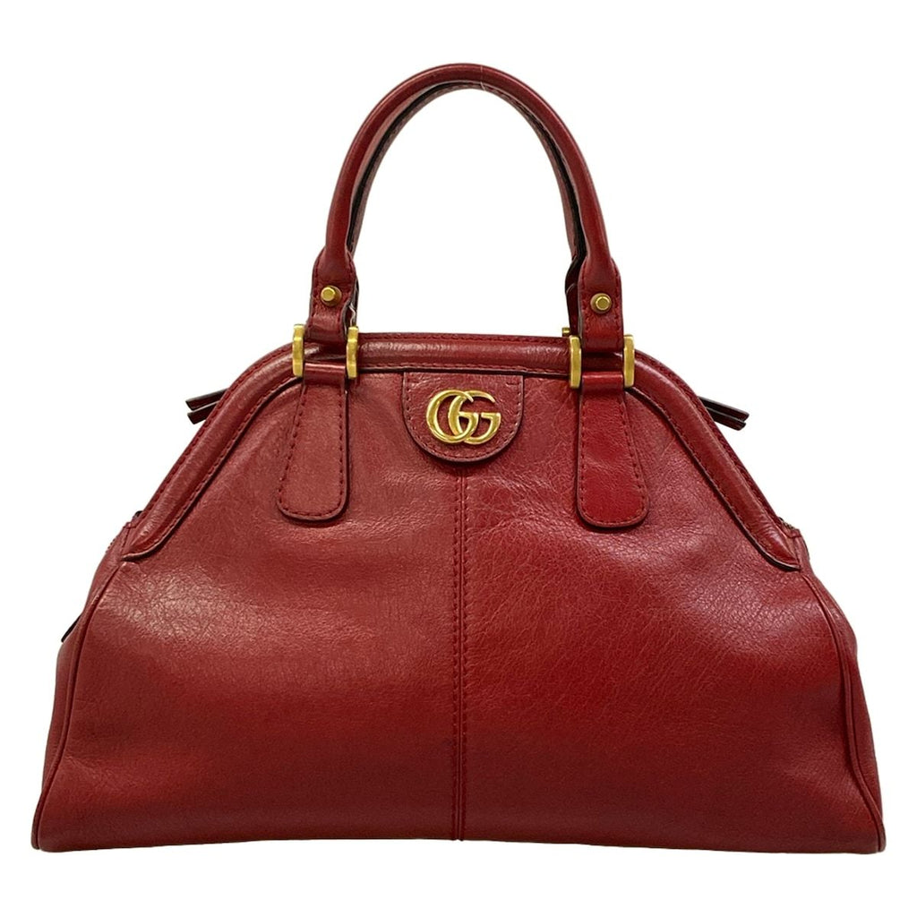 Gucci Handbag Medium Top Handle Tote Bordeaux Cat Head Leather