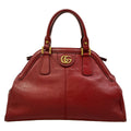 Gucci Handbag Medium Top Handle Tote Bordeaux Cat Head Leather