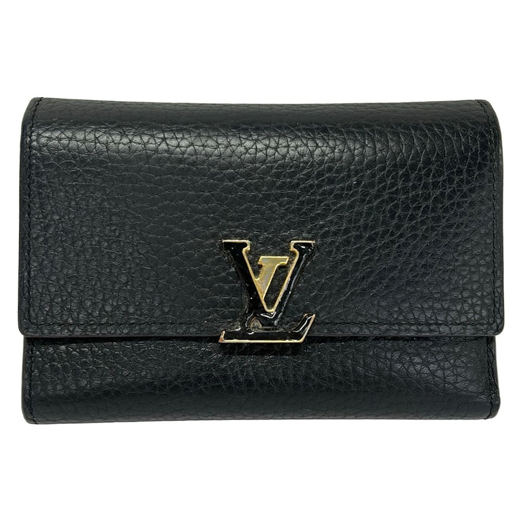 Louis Vuitton Trifold Wallet Capucines Portefeuille Compact Noir Hot Pink