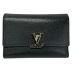 Louis Vuitton Trifold Wallet Capucines Portefeuille Compact Noir Hot Pink