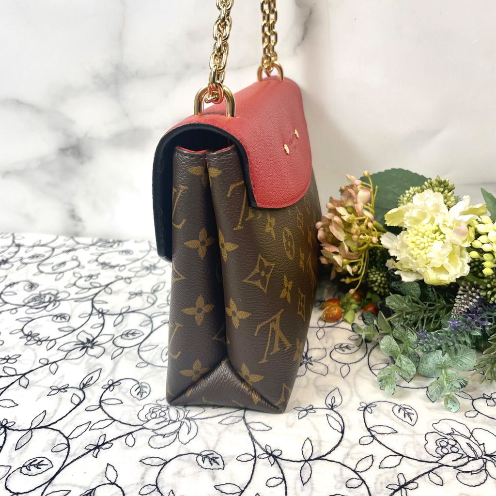 Louis Vuitton Saint Placide Chain Shoulder Bag Monogram Red — view 7