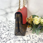 Louis Vuitton Saint Placide Chain Shoulder Bag Monogram Red — view 6