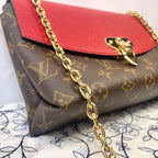 Louis Vuitton Saint Placide Chain Shoulder Bag Monogram Red — view 4