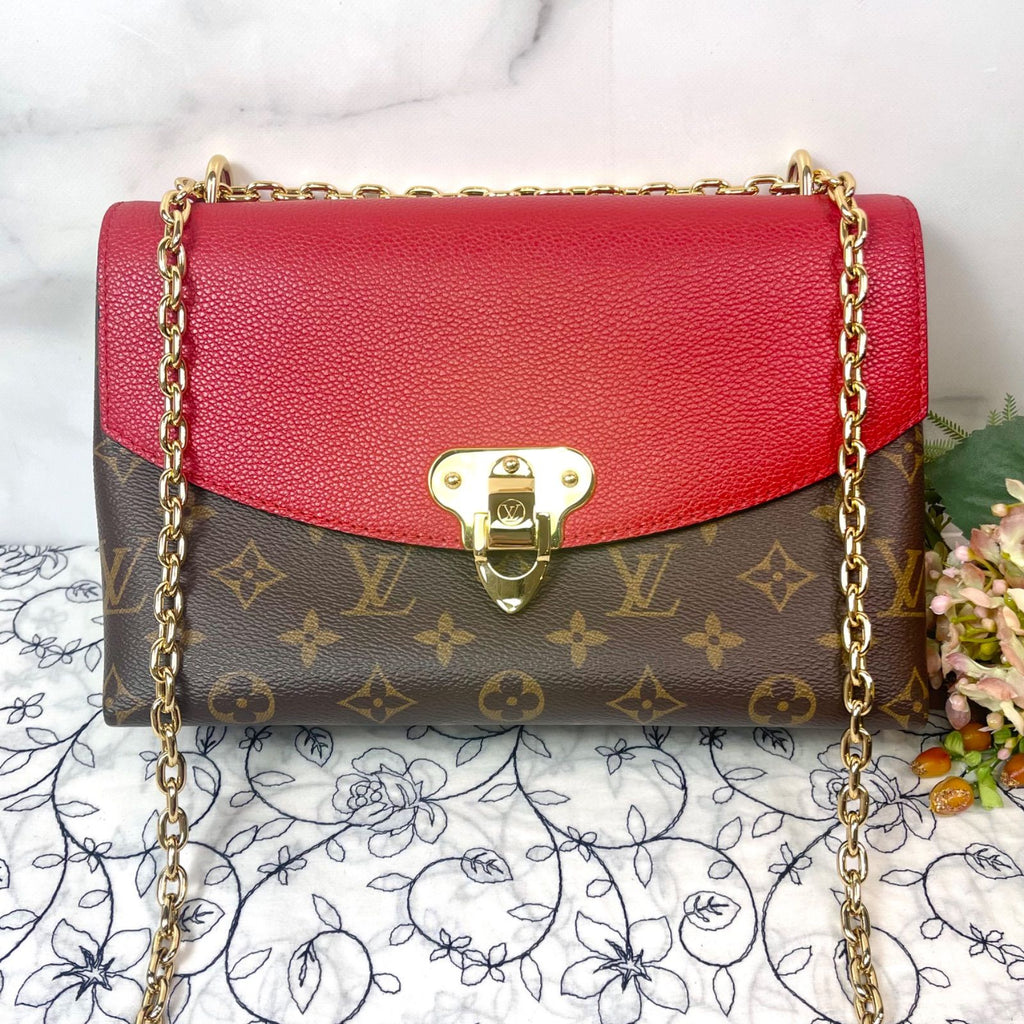 Louis Vuitton Saint Placide Chain Shoulder Bag Monogram Red — view 2