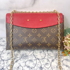 Louis Vuitton Saint Placide Chain Shoulder Bag Monogram Red — view 3