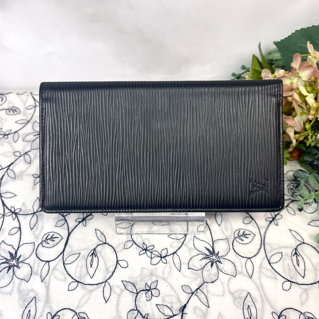 Louis Vuitton Portefeuille Brazza Epi Wallet Black — view 2