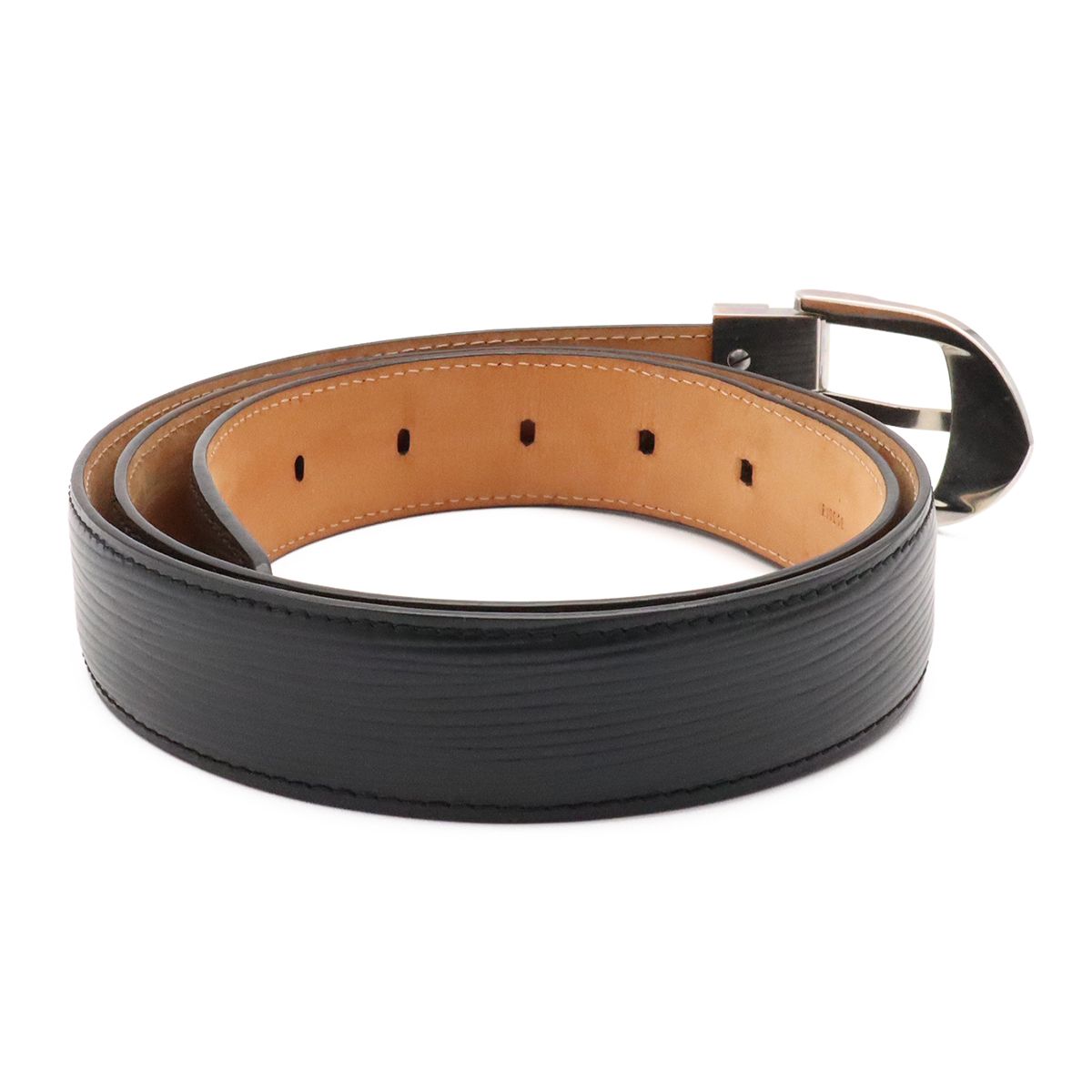Louis Vuitton Epi Ceinture Classic Belt Noir Black Silver 90 — view 2