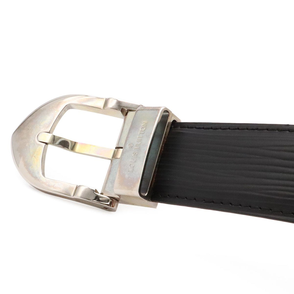 Louis Vuitton Epi Ceinture Classic Belt Noir Black Silver 90 — view 3