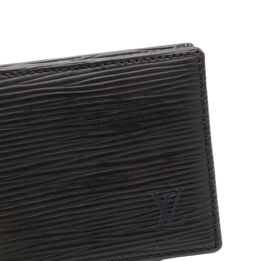 Louis Vuitton Epi Porte Monnaie Boite Coin Purse Square Shape Leather Noir Black — view 4