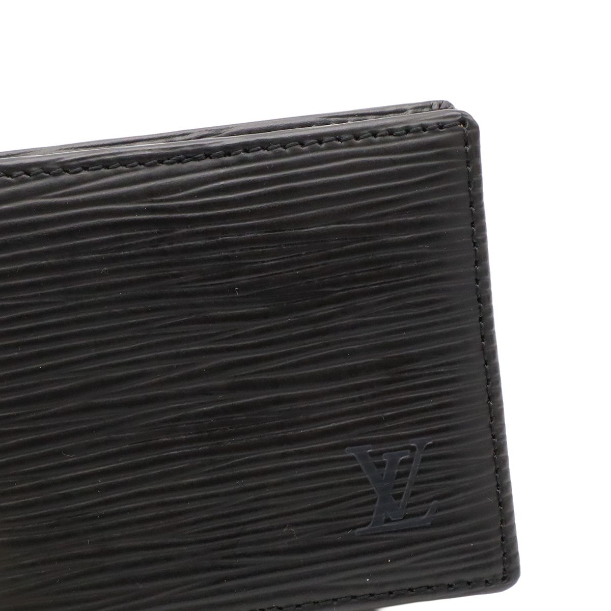 Louis Vuitton Epi Porte Monnaie Boite Coin Purse Square Shape Leather Noir Black — view 4