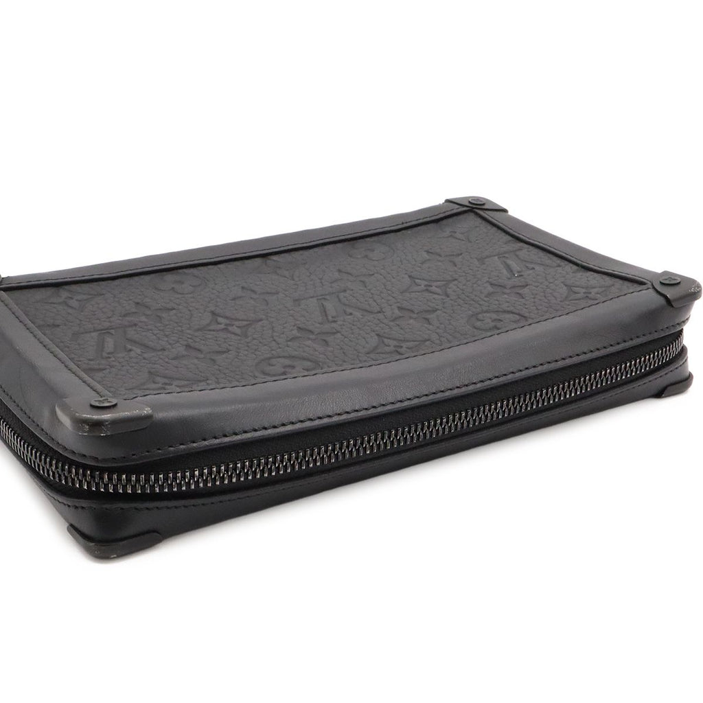 Louis Vuitton Monogram Taurillon Soft Trunk Clutch Black — view 6
