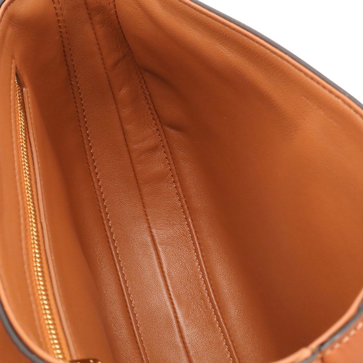 Celine Besace 16 Saise Shoulder Bag Pochette Crossbody Leather Canvas Camel — view 8