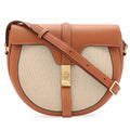 Celine Besace 16 Saise Shoulder Bag Pochette Crossbody Leather Canvas Camel
