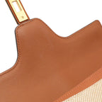 Celine Besace 16 Saise Shoulder Bag Pochette Crossbody Leather Canvas Camel — view 7