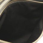Celine Trio Large Shoulder Bag Pochette Crossbody Pouch Leather Gray Gold — view 7
