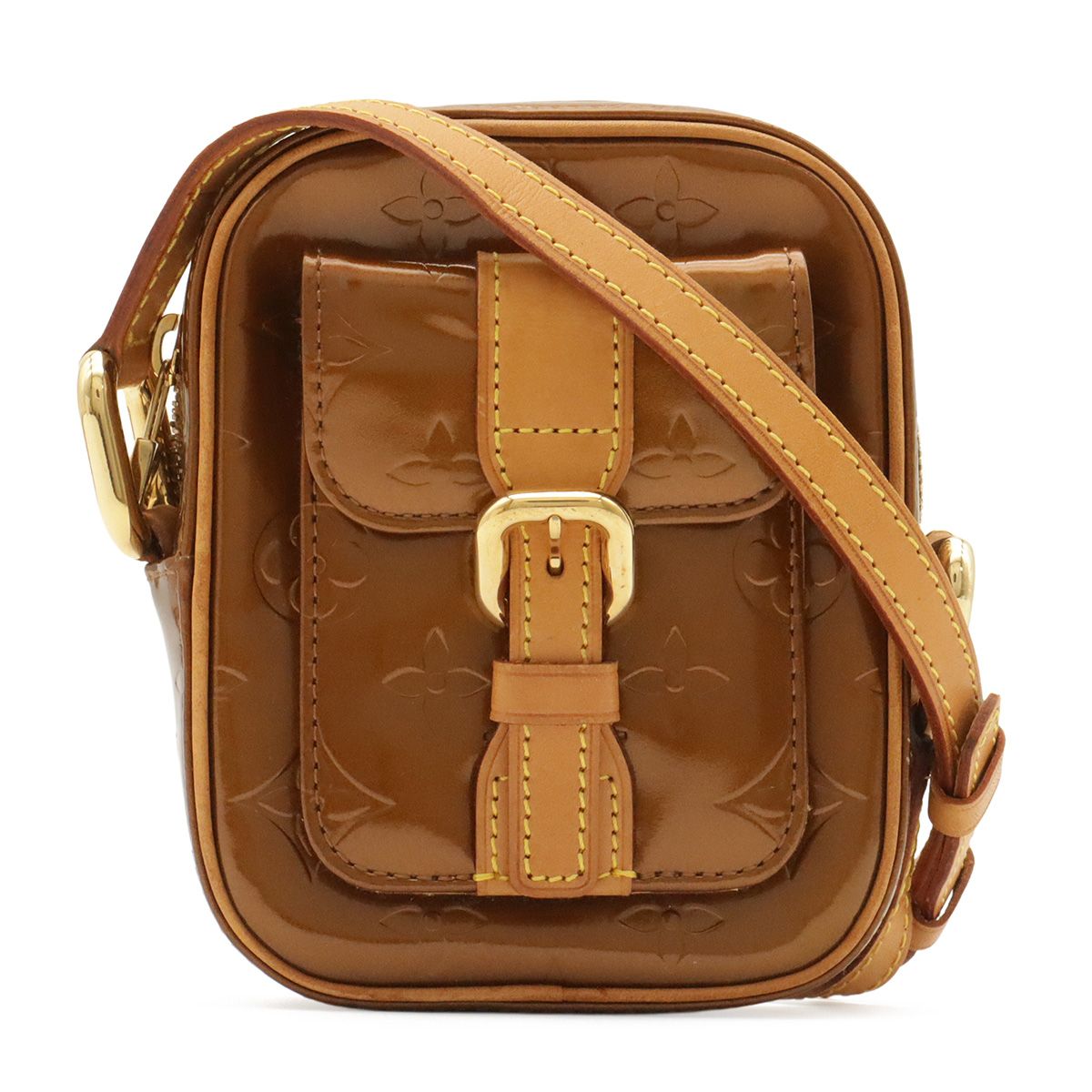 Louis Vuitton Monogram Vernis Christie PM Shoulder Bag Pochette Crossbody