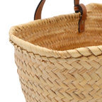 Loewe Basket Bag Medium Handbag Palm Leaf Leather Natural Tan Brown — view 6