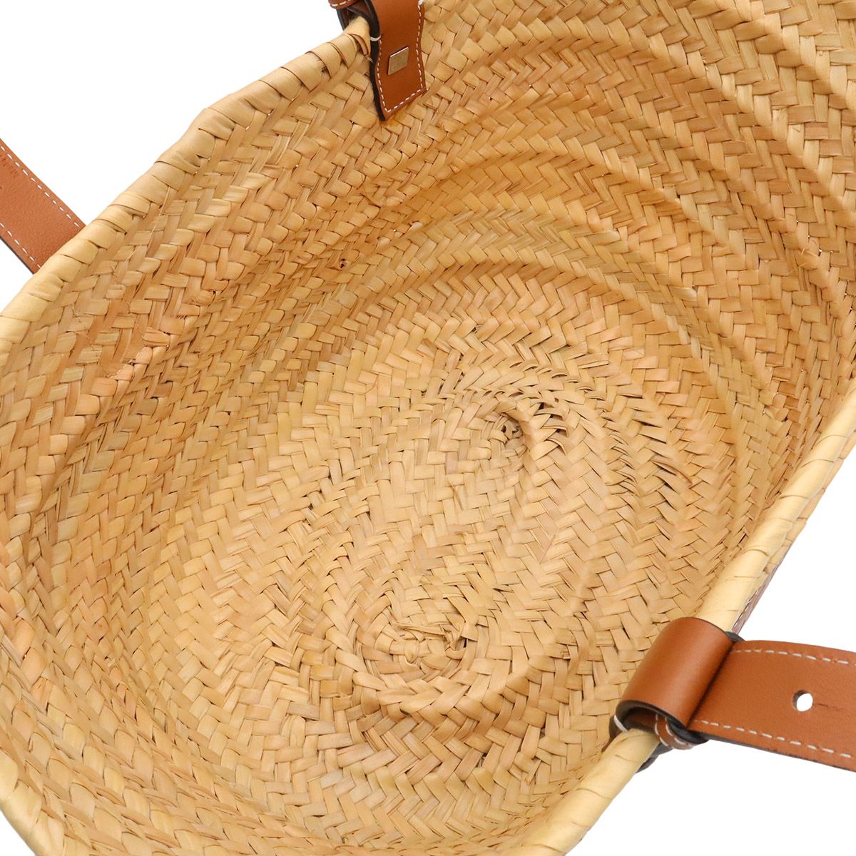 Loewe Basket Bag Medium Handbag Palm Leaf Leather Natural Tan Brown — view 5