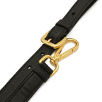 Prada Tessuto Gathered Tote 2-Way Shoulder Bag Crossbody Nylon Nero Black Gold — view 6