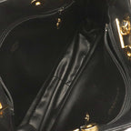 Chanel Quilted Coco Ball Chain Tote Shoulder Bag Lambskin Leather Black Gold — view 6
