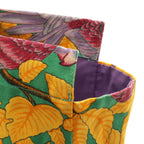 Hermes Tote Large Shoulder Bag Botanical Bird Print Canvas Yellow Green — view 4