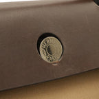 Hermes Herbag Zip PM 2-Way Shoulder Bag Toile Officier Khaki Beige Dark Brown — view 6