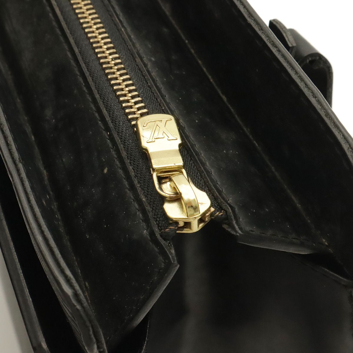Louis Vuitton Epi Croisette PM Tote Shoulder Bag Leather Noir Black — view 6