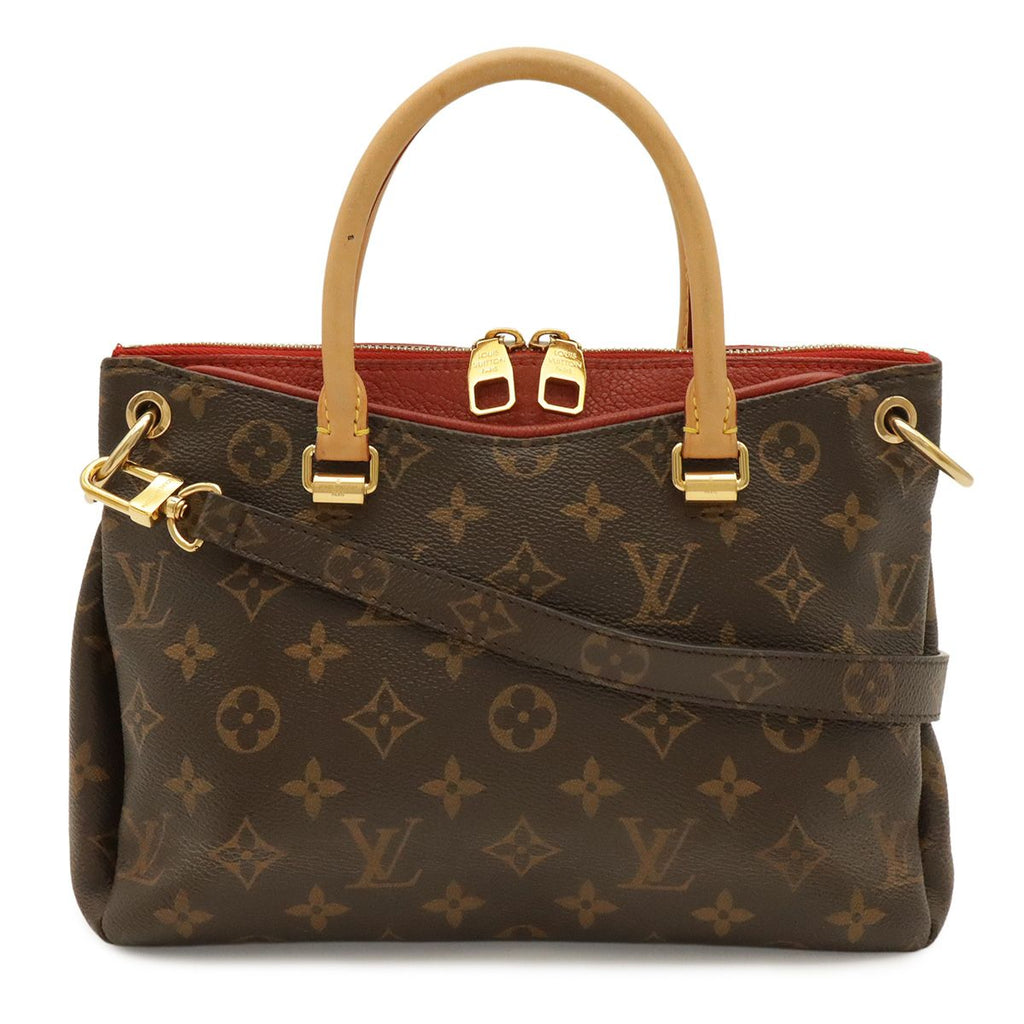 Louis Vuitton Monogram Pallas BB 2-Way Shoulder Bag Crossbody Leather Cerise Red