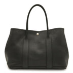 Hermes Garden Party PM Tote Bag Negonda Leather Black Silver