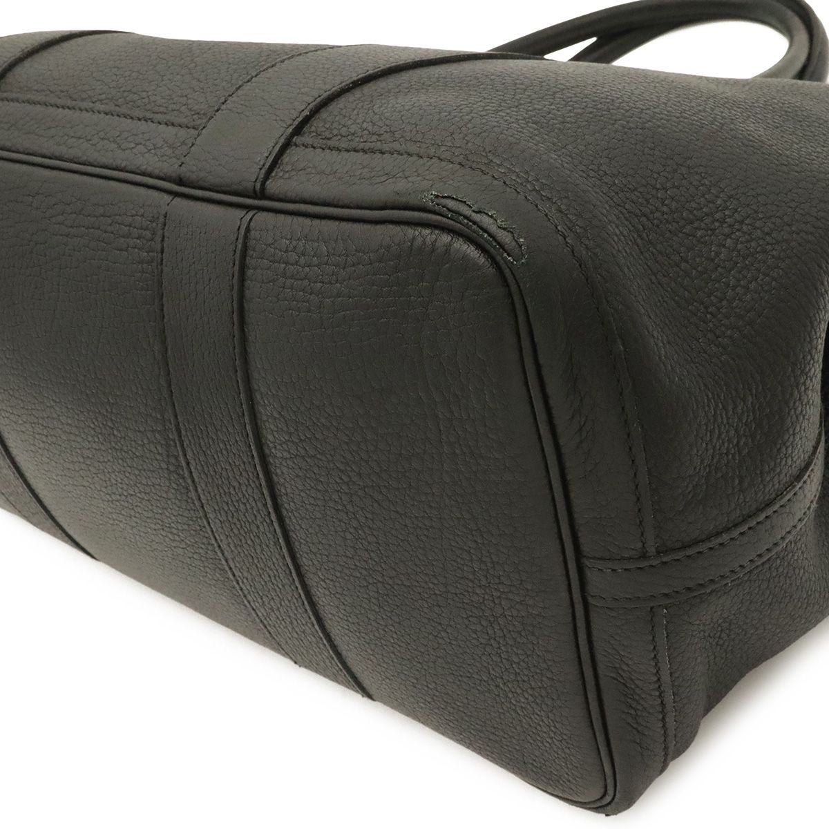 Hermes Garden Party PM Tote Bag Negonda Leather Black Silver — view 3